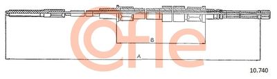 10740 COFLE Тросик, cтояночный тормоз