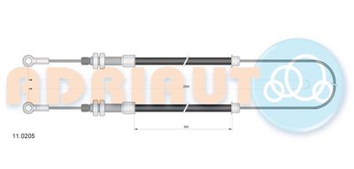 110205 ADRIAUTO Тросик, cтояночный тормоз