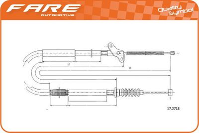 18368 FARE SA Тросик, cтояночный тормоз