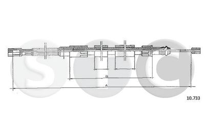 T483708 STC Тросик, cтояночный тормоз