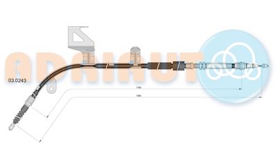 030243 ADRIAUTO Тросик, cтояночный тормоз