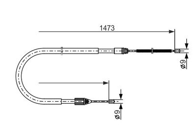 1987477636 BOSCH Тросик, cтояночный тормоз