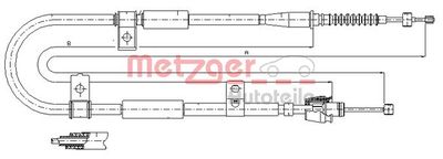 172525 METZGER Тросик, cтояночный тормоз