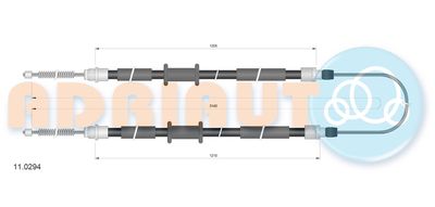 110294 ADRIAUTO Тросик, cтояночный тормоз