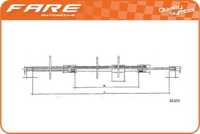 18780 FARE SA Тросик, cтояночный тормоз