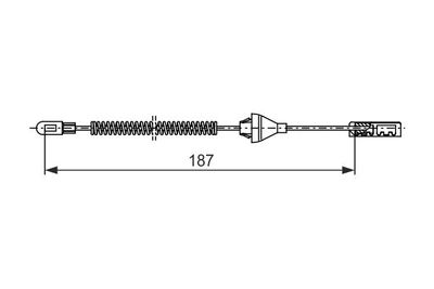 1987482382 BOSCH Тросик, cтояночный тормоз