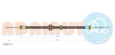 4102112 ADRIAUTO Тросик, cтояночный тормоз