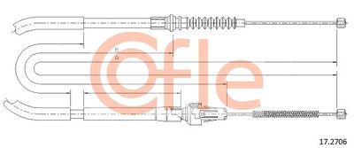 92172706 COFLE Тросик, cтояночный тормоз