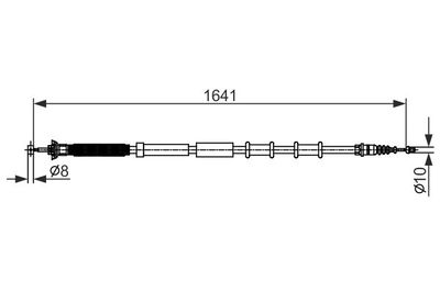 1987482582 BOSCH Тросик, cтояночный тормоз