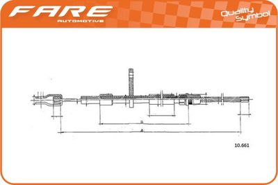 17627 FARE SA Тросик, cтояночный тормоз