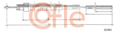 10853 COFLE Тросик, cтояночный тормоз