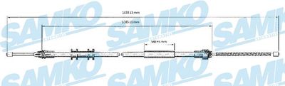 C0700B SAMKO Тросик, cтояночный тормоз