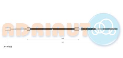 010208 ADRIAUTO Тросик, cтояночный тормоз