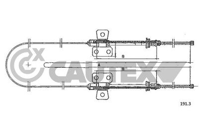 760961 CAUTEX Тросик, cтояночный тормоз