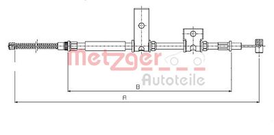 175013 METZGER Тросик, cтояночный тормоз