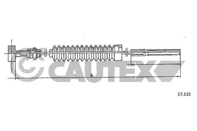 762705 CAUTEX Тросик, cтояночный тормоз