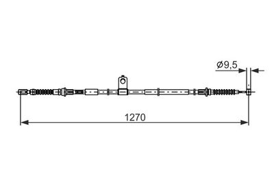 1987482898 BOSCH Тросик, cтояночный тормоз