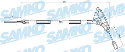 C0010B SAMKO Тросик, cтояночный тормоз