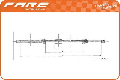 18781 FARE SA Тросик, cтояночный тормоз