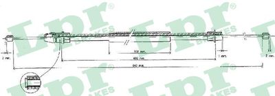 C0630B LPR Тросик, cтояночный тормоз