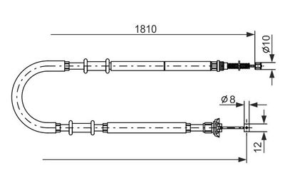 1987477723 BOSCH Тросик, cтояночный тормоз