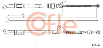 171467 COFLE Тросик, cтояночный тормоз