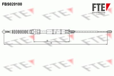 9250004 FTE Тросик, cтояночный тормоз