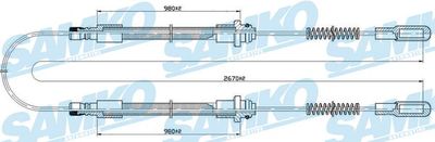 C0522B SAMKO Тросик, cтояночный тормоз