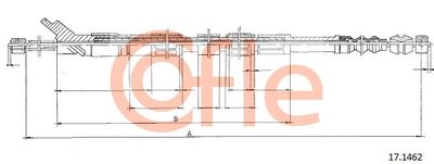 92171462 COFLE Тросик, cтояночный тормоз