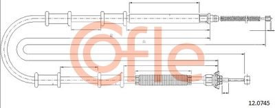 120745 COFLE Тросик, cтояночный тормоз