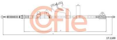 171100 COFLE Тросик, cтояночный тормоз
