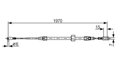 1987482131 BOSCH Тросик, cтояночный тормоз