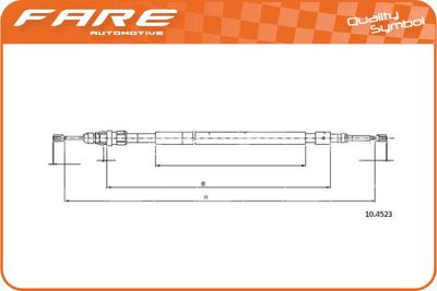 17852 FARE SA Тросик, cтояночный тормоз