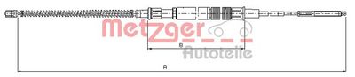 107409 METZGER Тросик, cтояночный тормоз