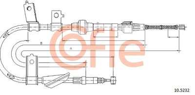 105232 COFLE Тросик, cтояночный тормоз