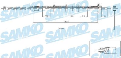 C0518B SAMKO Тросик, cтояночный тормоз