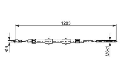 1987477710 BOSCH Тросик, cтояночный тормоз