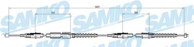 C0552B SAMKO Тросик, cтояночный тормоз