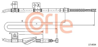 174034 COFLE Тросик, cтояночный тормоз