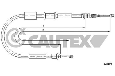 760981 CAUTEX Тросик, cтояночный тормоз