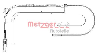 109330 METZGER Тросик, cтояночный тормоз