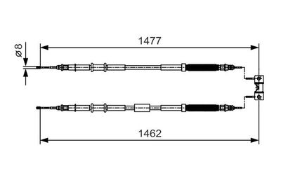 1987482037 BOSCH Тросик, cтояночный тормоз