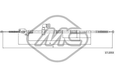 83517 Metalcaucho Тросик, cтояночный тормоз