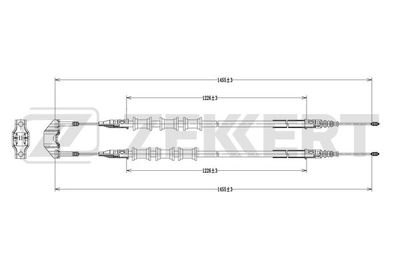 BZ1140 ZEKKERT Тросик, cтояночный тормоз