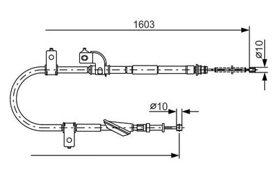 1987482080 BOSCH Тросик, cтояночный тормоз