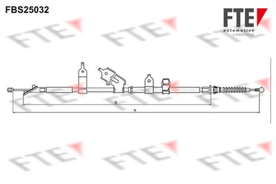 FBS25032 FTE Тросик, cтояночный тормоз