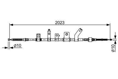 1987482515 BOSCH Тросик, cтояночный тормоз