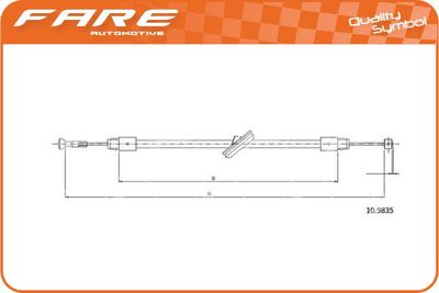 17958 FARE SA Тросик, cтояночный тормоз