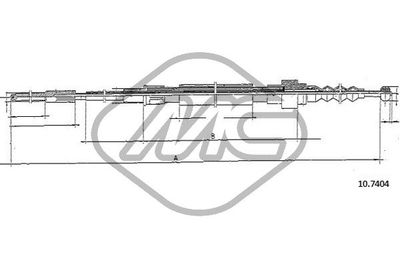 83727 Metalcaucho Тросик, cтояночный тормоз