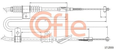 172555 COFLE Тросик, cтояночный тормоз